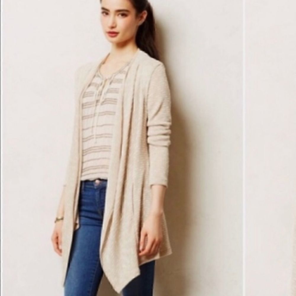 Anthropologie Bordeaux Open Cardigan - Picture 2 of 9